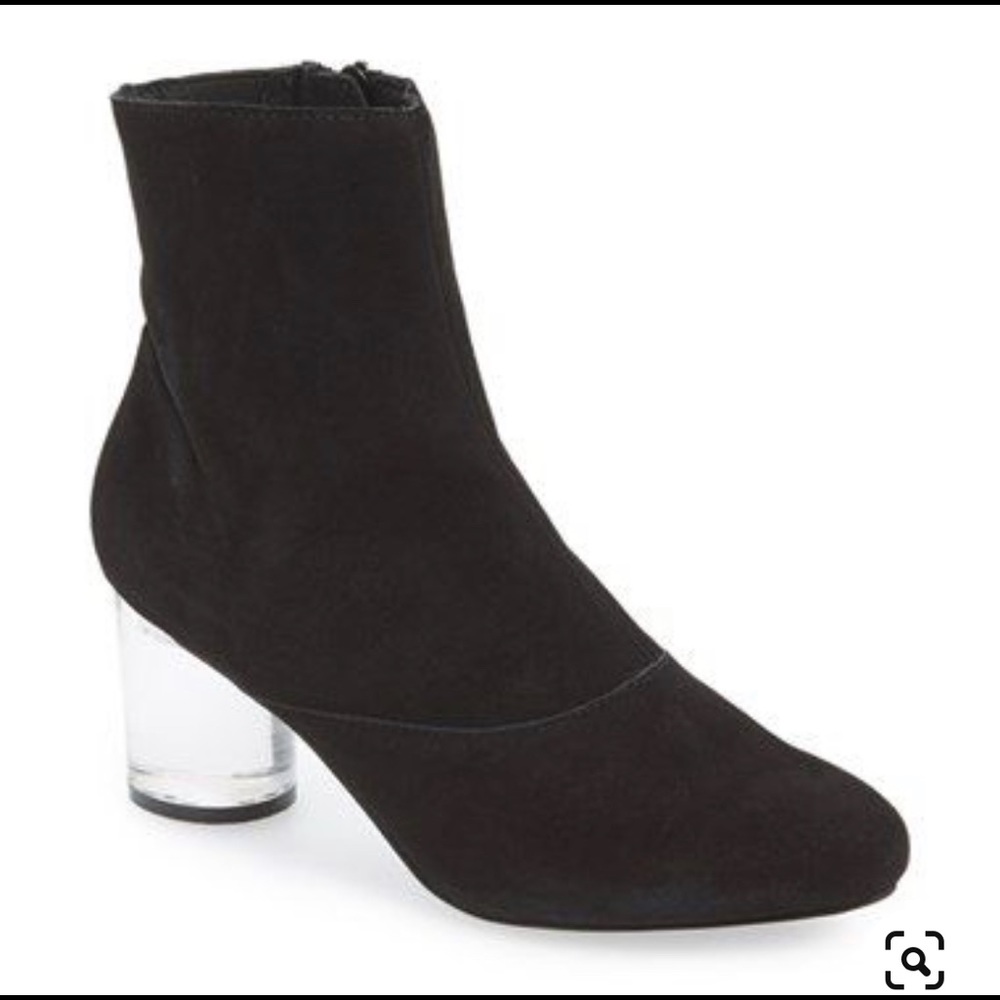 Jeffrey Campbell ankle boot w/Lucite heel 7.5
